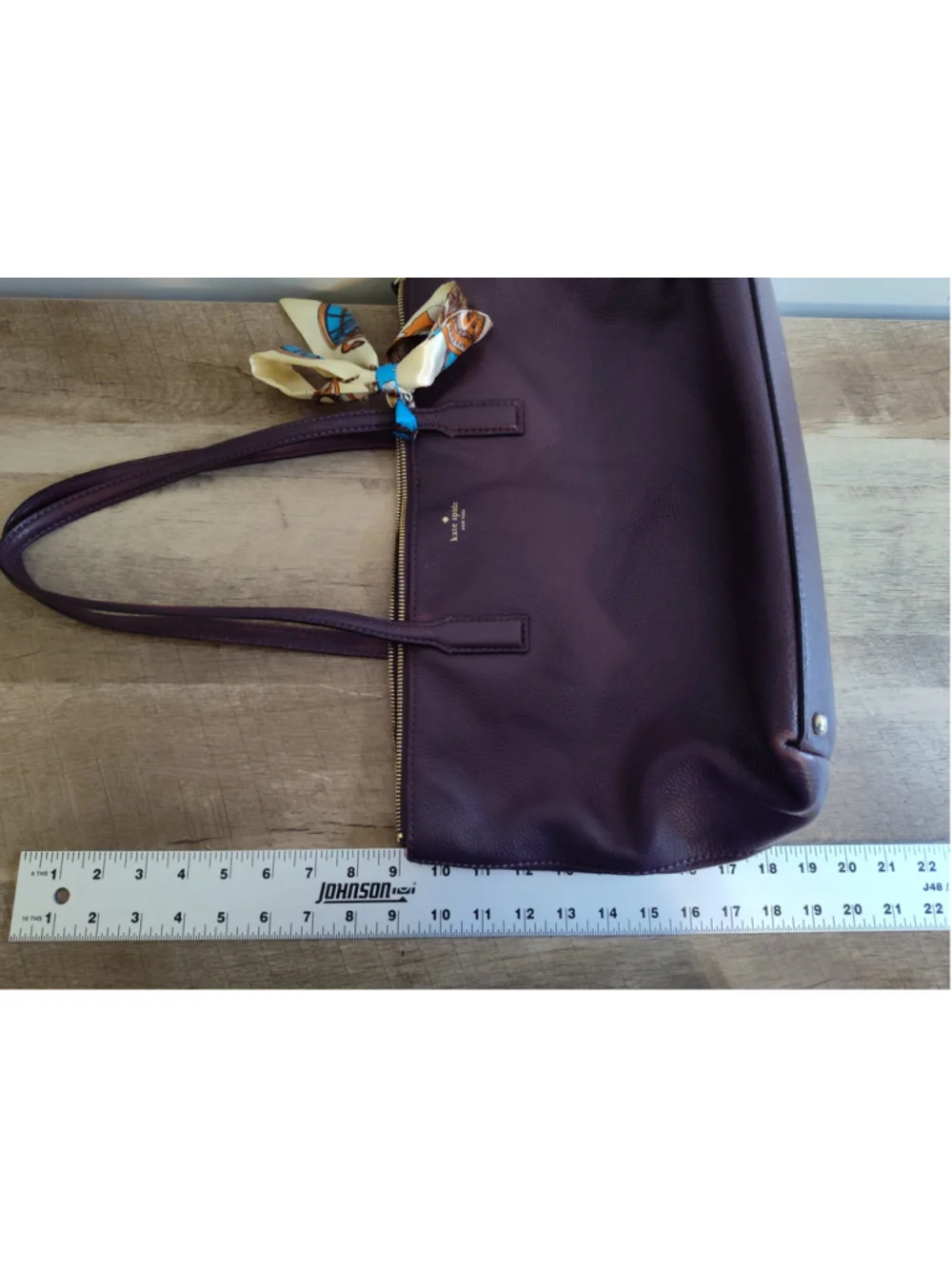 Women's Kate Spade Purple Leather Tote Bag